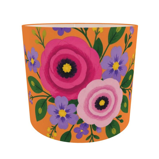 Posy Riot - Rose Eleanor - Lampshade - Bold Orange