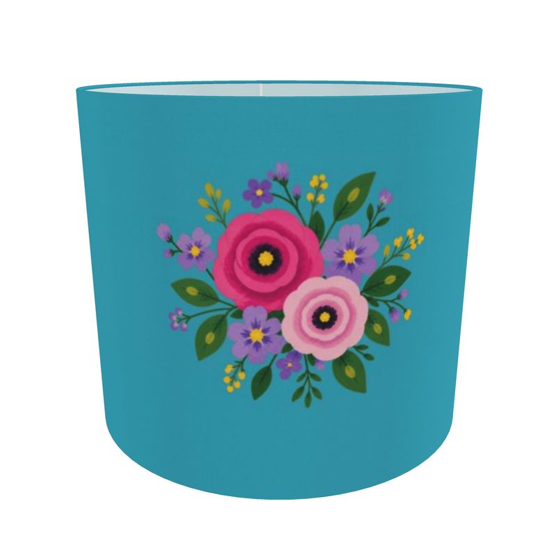 Posy Riot - Rose Eleanor - Lampshade - Sea Blue