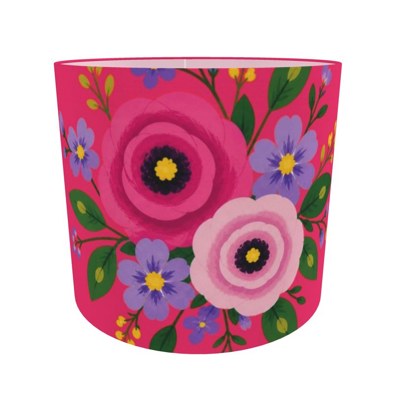 Posy Riot - Rose Eleanor - Lampshade - Hot Pink