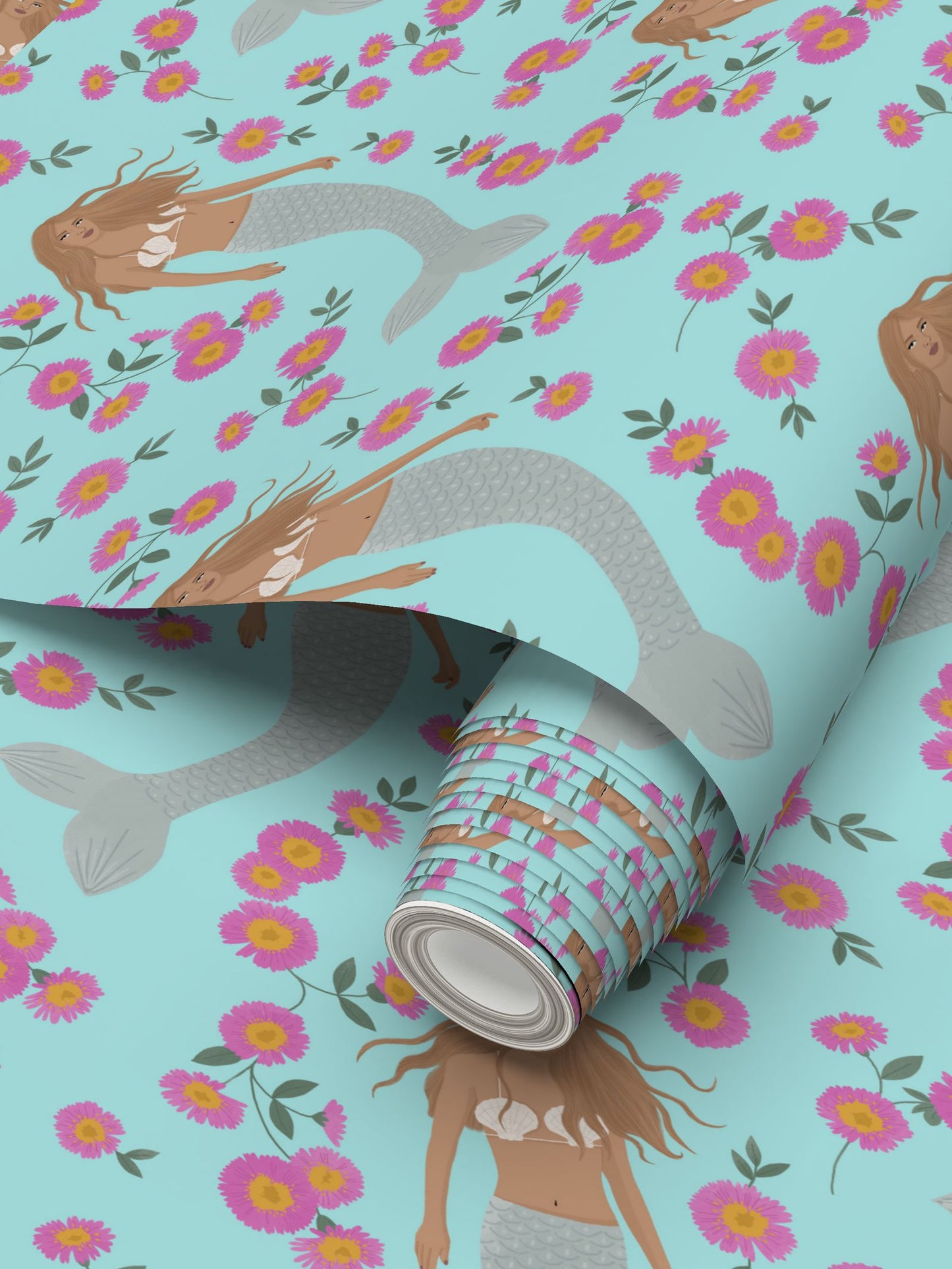 Senara - Moonstone - Statement Mermaid Wallpaper