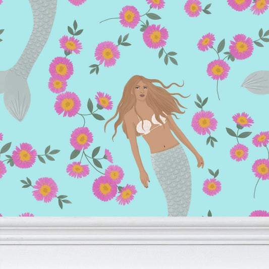 Senara - Moonstone - Statement Mermaid Wallpaper