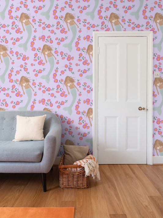 Senara - Sea Pearl - Statement Mermaid Wallpaper