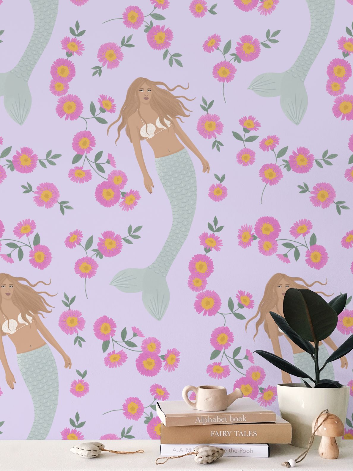 Senara - Sea Pearl - Statement Mermaid Wallpaper