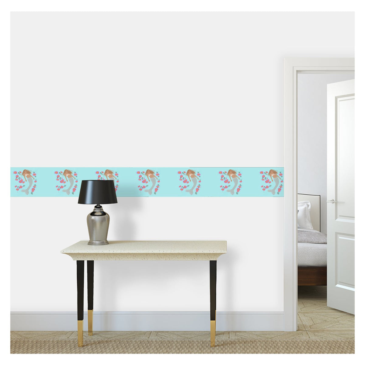 Senara - Wallpaper Border - Moonstone — Lowdy self-adhesive wallpaper border