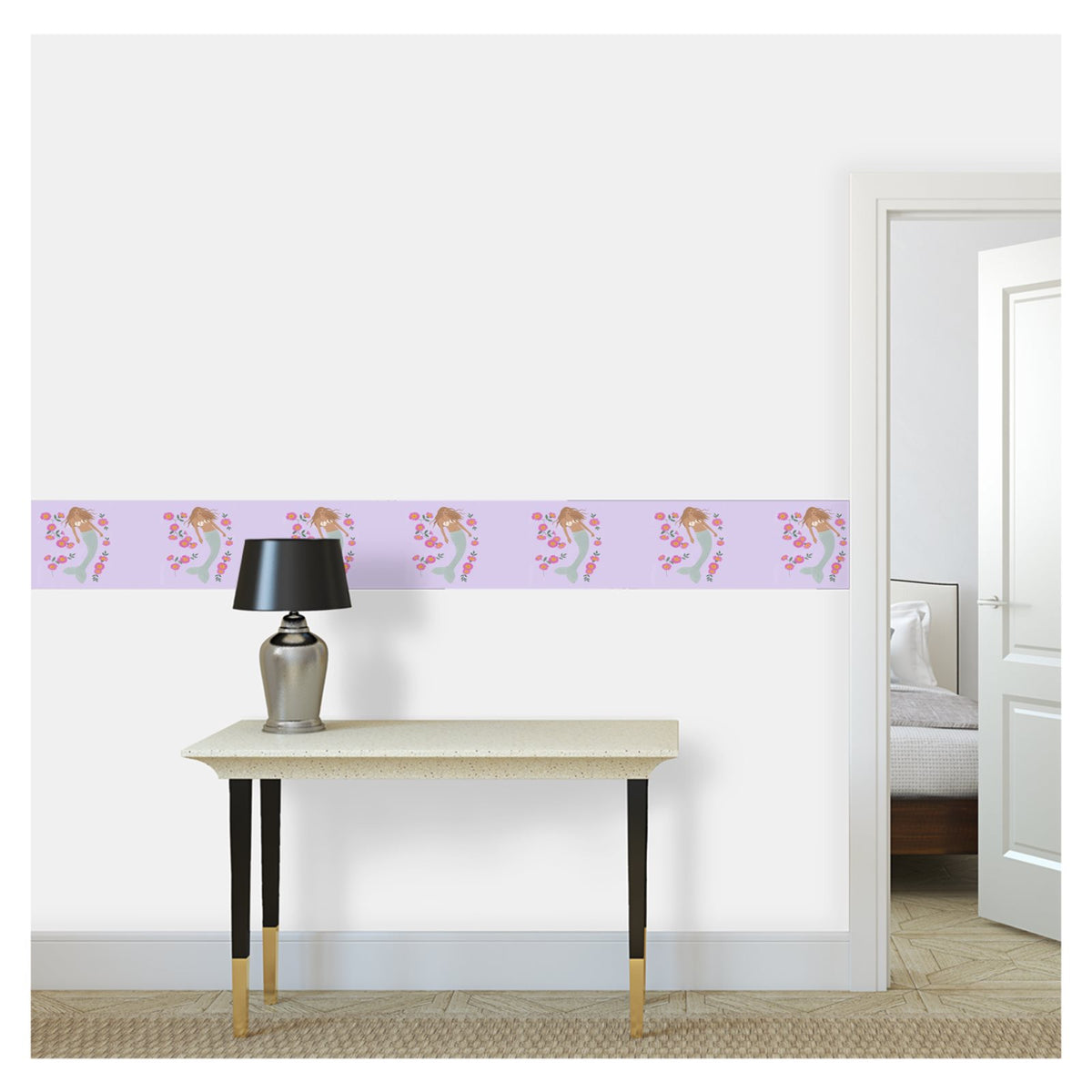 Senara - Wallpaper Border - Sea Pearl — Lowdy self-adhesive wallpaper border