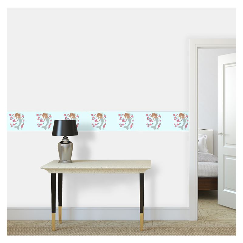 Senara - Wallpaper Border - Sea Cloud — Lowdy self-adhesive wallpaper border