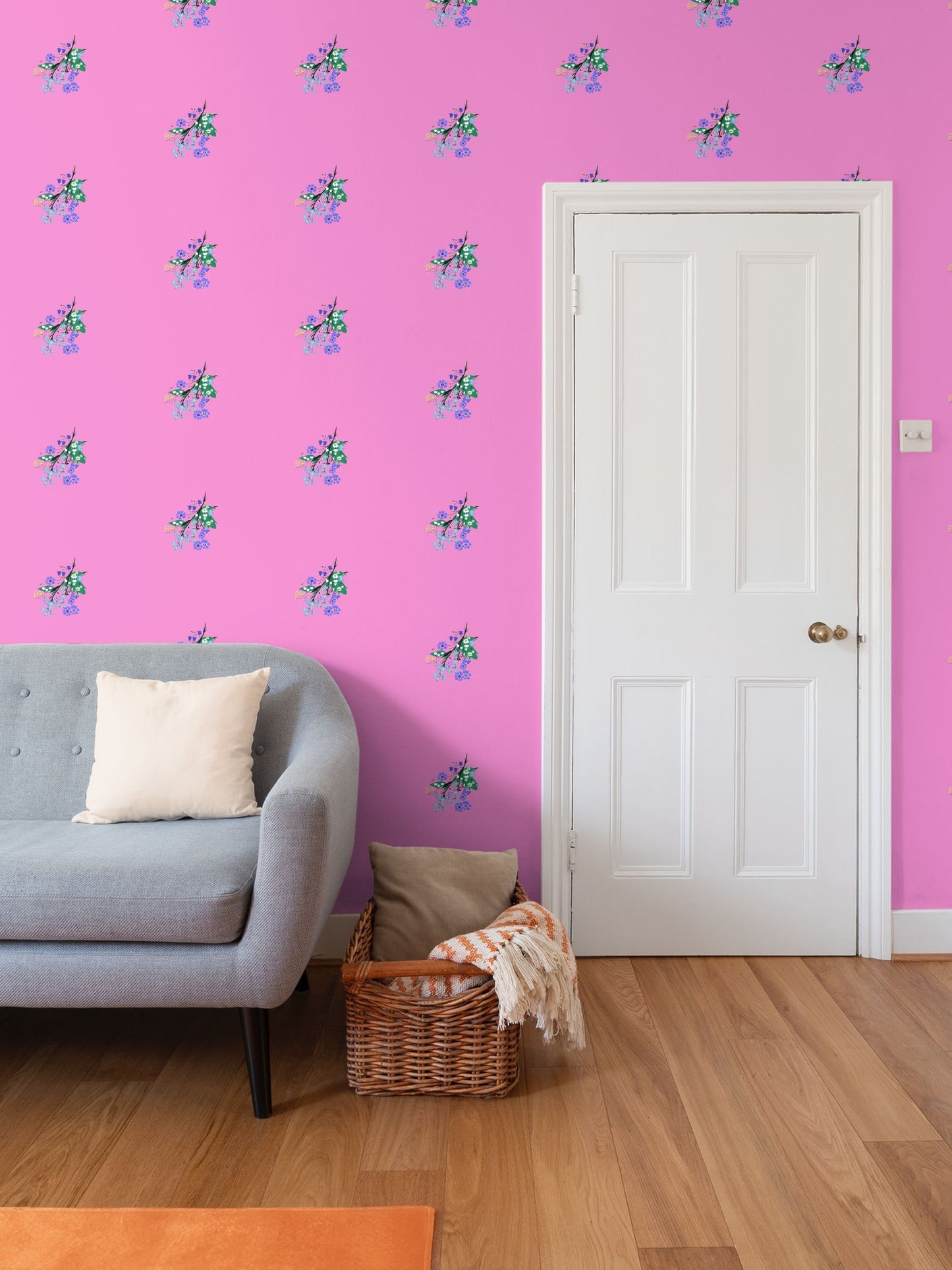 Posy Riot - Eva May - Signature Wallpaper - Pink Pop