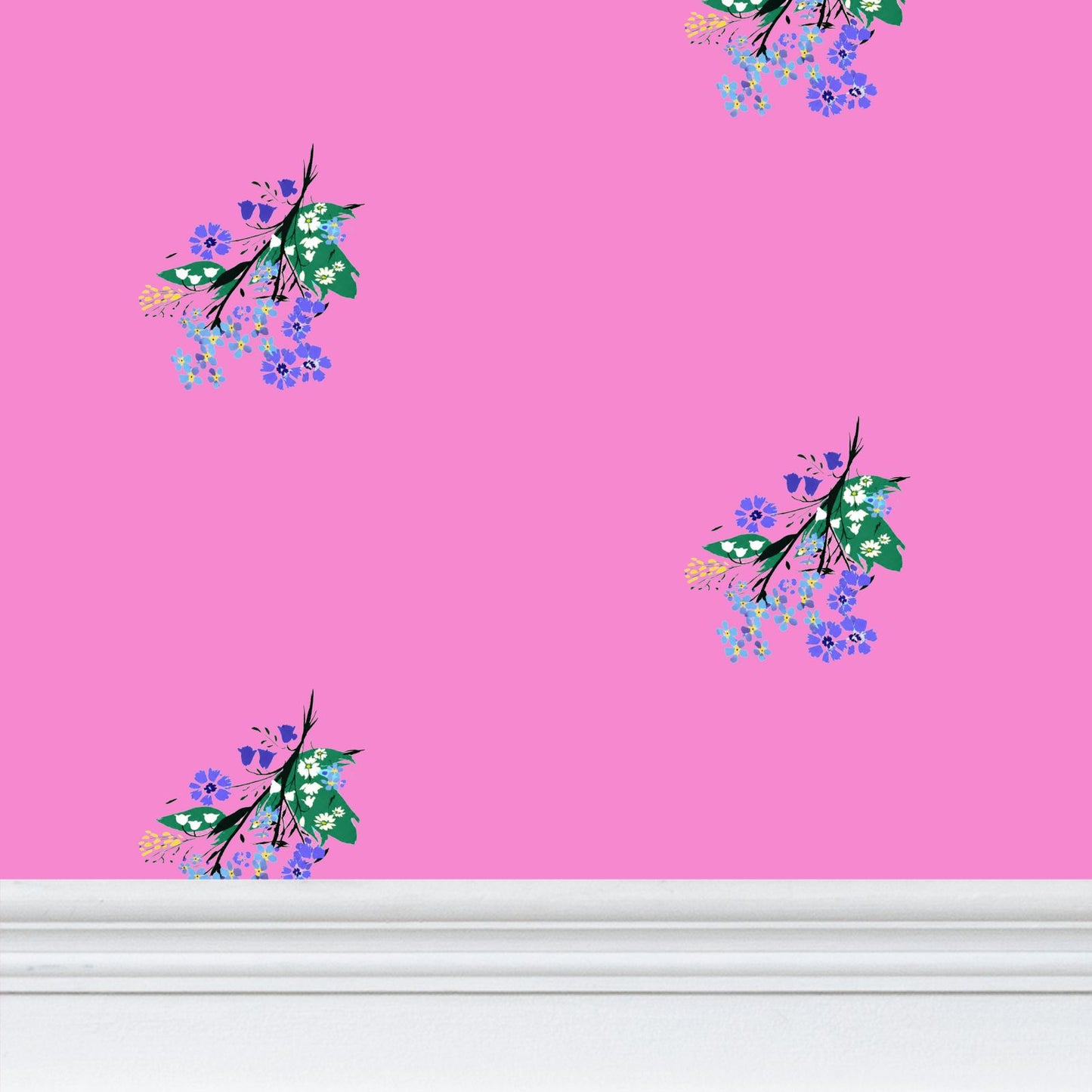 Posy Riot - Eva May - Signature Wallpaper - Pink Pop