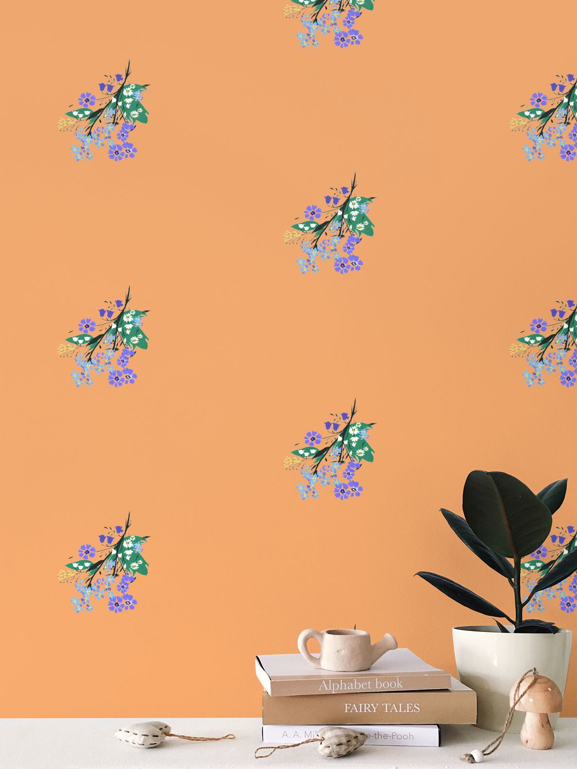 Posy Riot - Eva May - Signature Wallpaper - Ember
