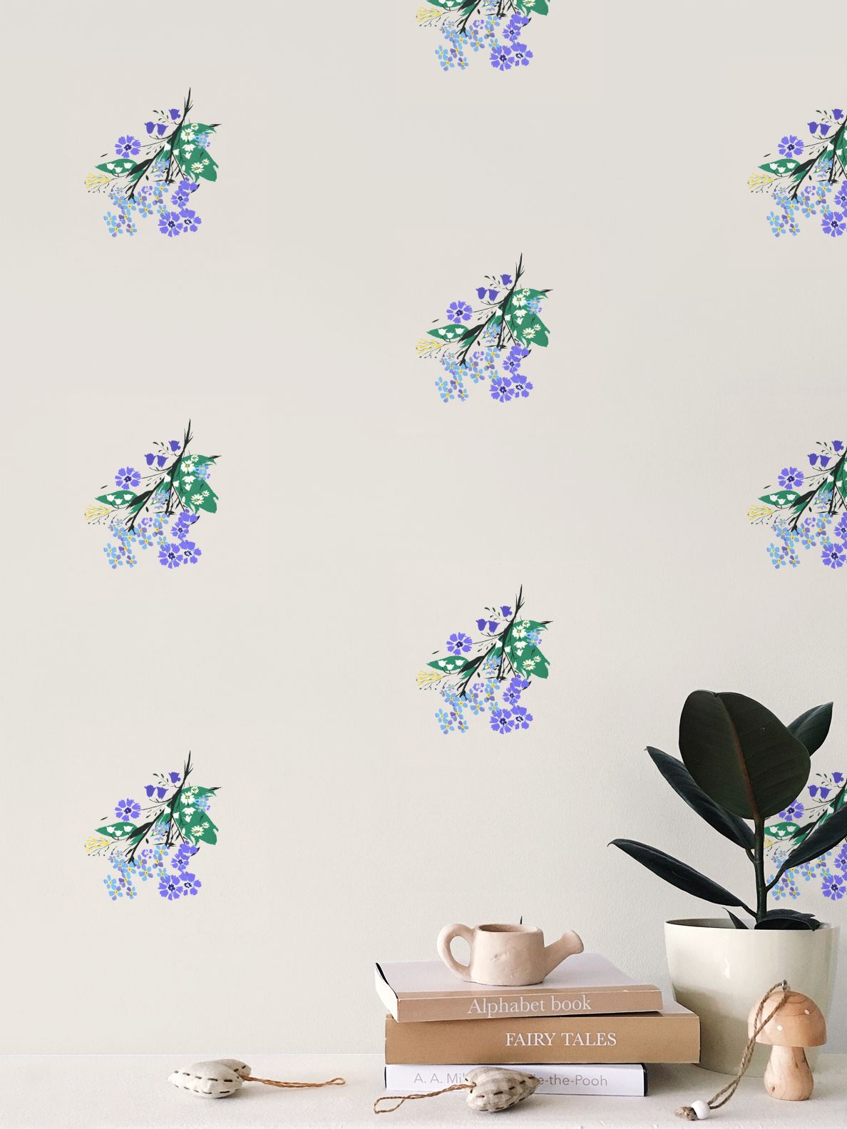 Posy Riot - Eva May - Signature Wallpaper - Stone