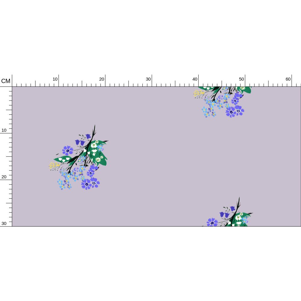Posy Riot - Eva May- Signature Wallpaper - Lilac Grey
