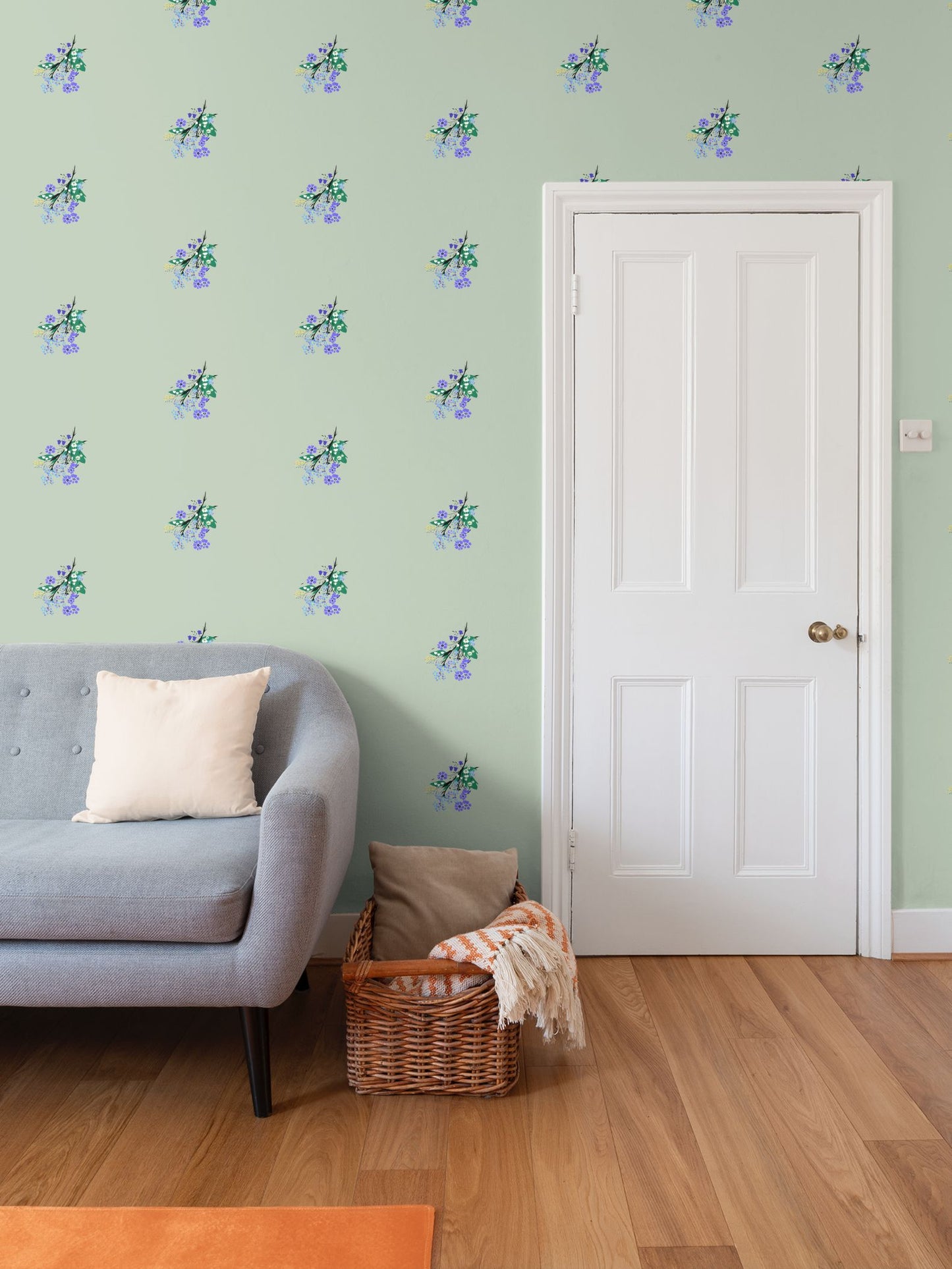Posy Riot - Eva May - Signature Wallpaper - Sage