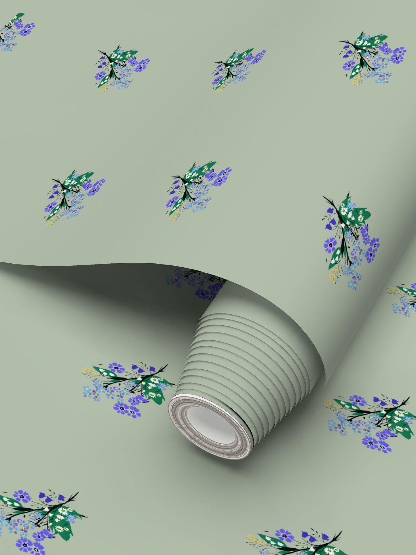 Posy Riot - Eva May - Signature Wallpaper - Sage