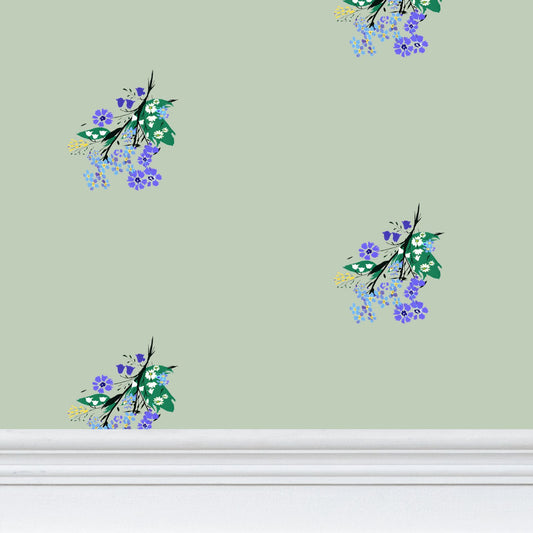 Posy Riot - Eva May - Signature Wallpaper - Sage