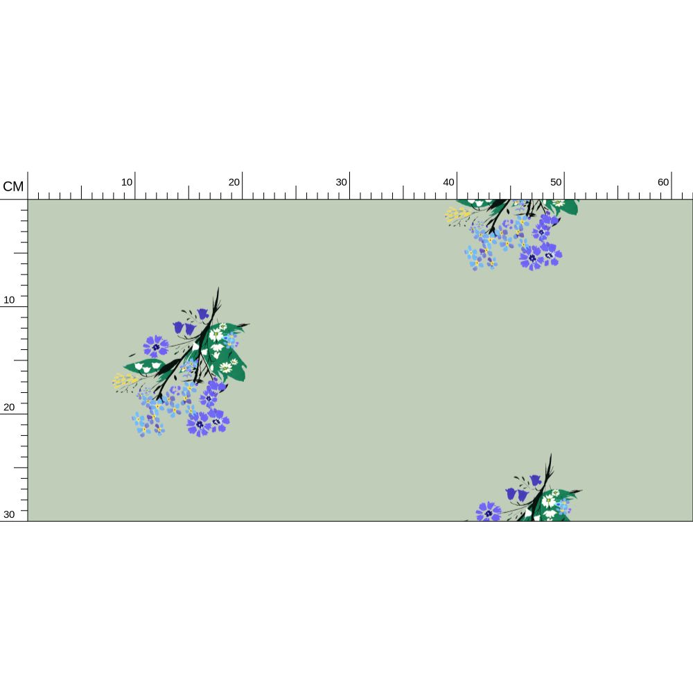Posy Riot - Eva May - Signature Wallpaper - Sage