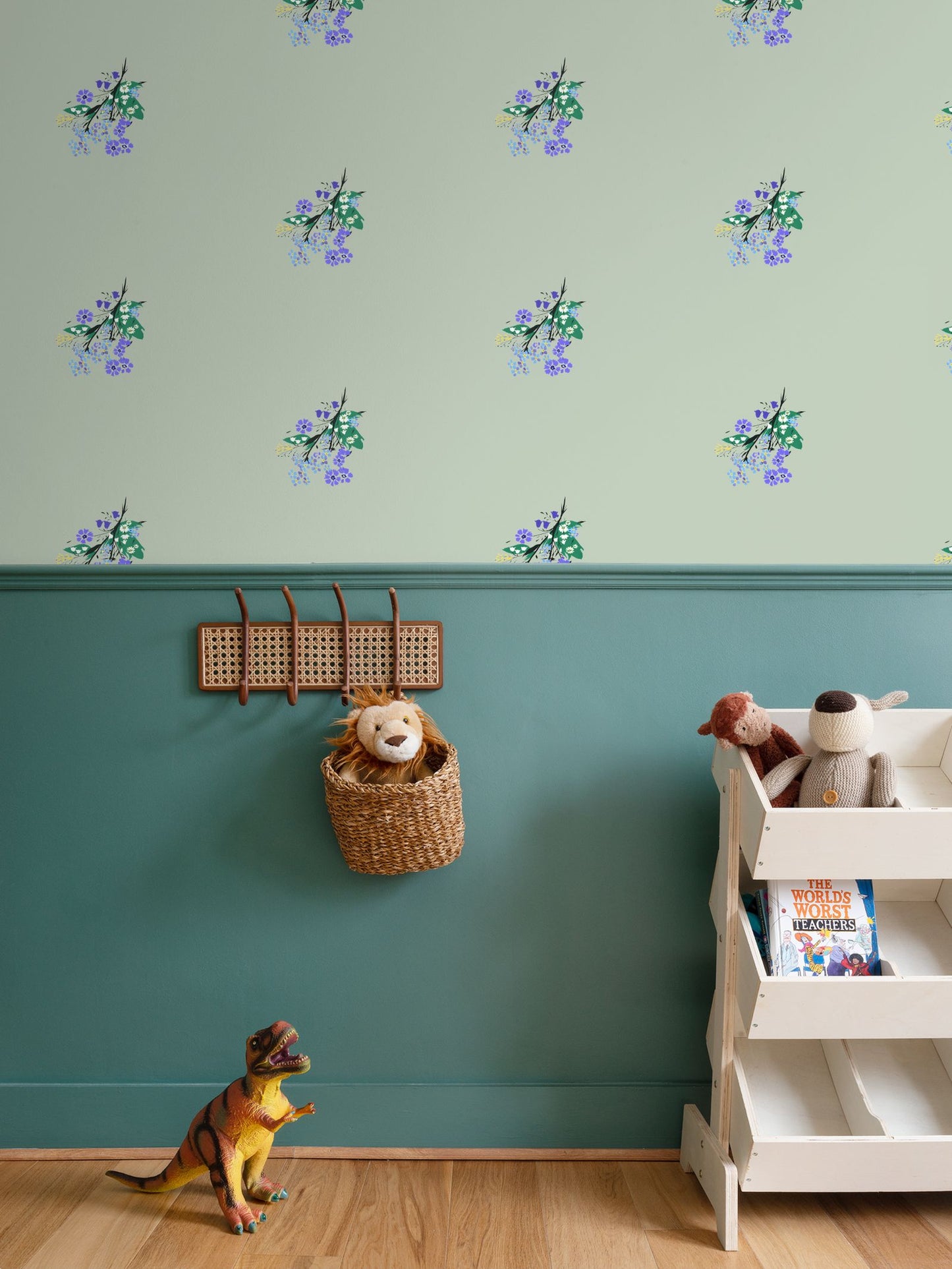 Posy Riot - Eva May - Signature Wallpaper - Sage