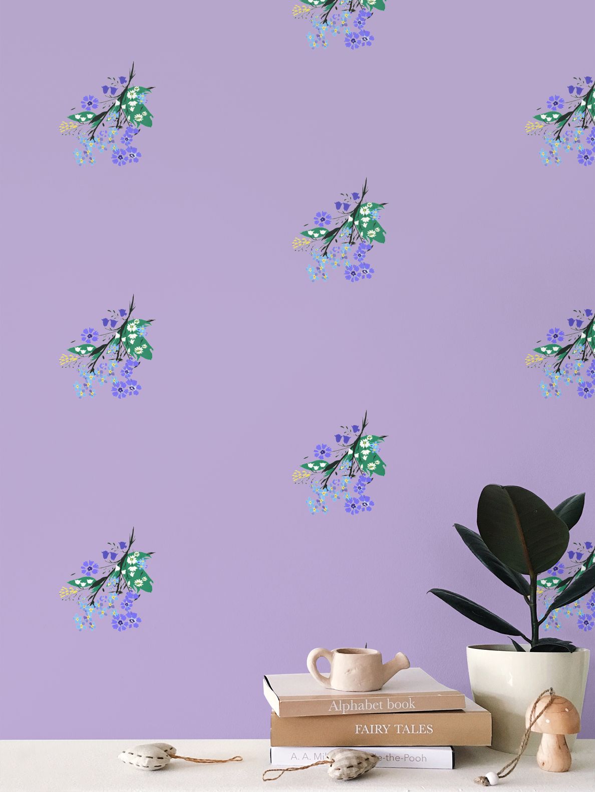 Posy Riot - Eva May - Signature Wallpaper - Purple Haze