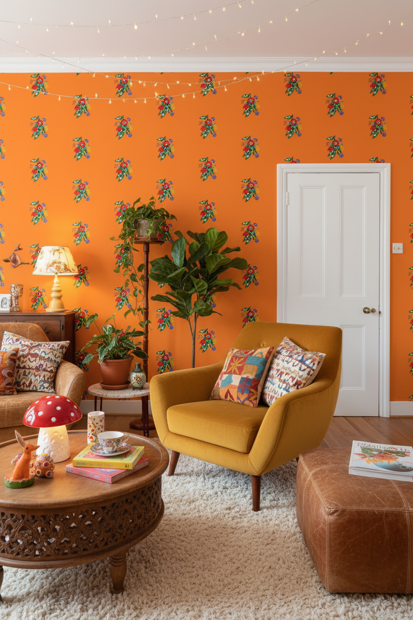 Posy Riot - Poppy Ardevora - Signature Wallpaper - Sunset