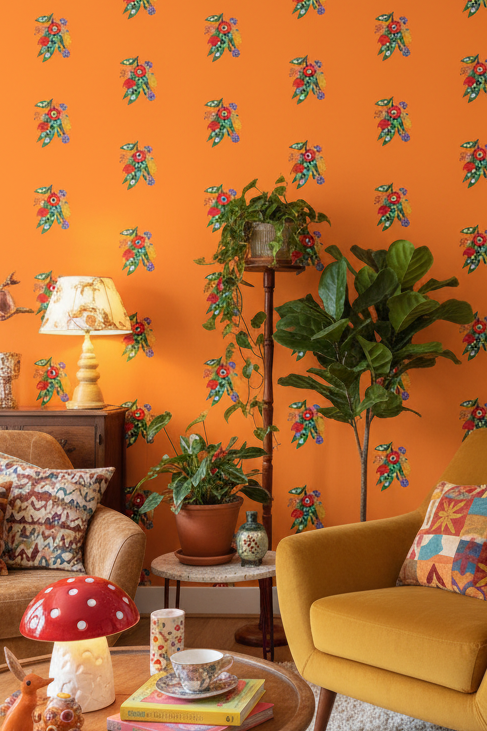 Posy Riot - Poppy Ardevora - Signature Wallpaper - Sunset