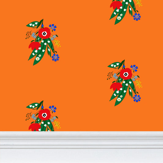 Posy Riot - Poppy Ardevora - Signature Wallpaper - Sunset