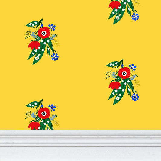 Posy Riot - Poppy Ardevora- Signature Wallpaper - Sunshine