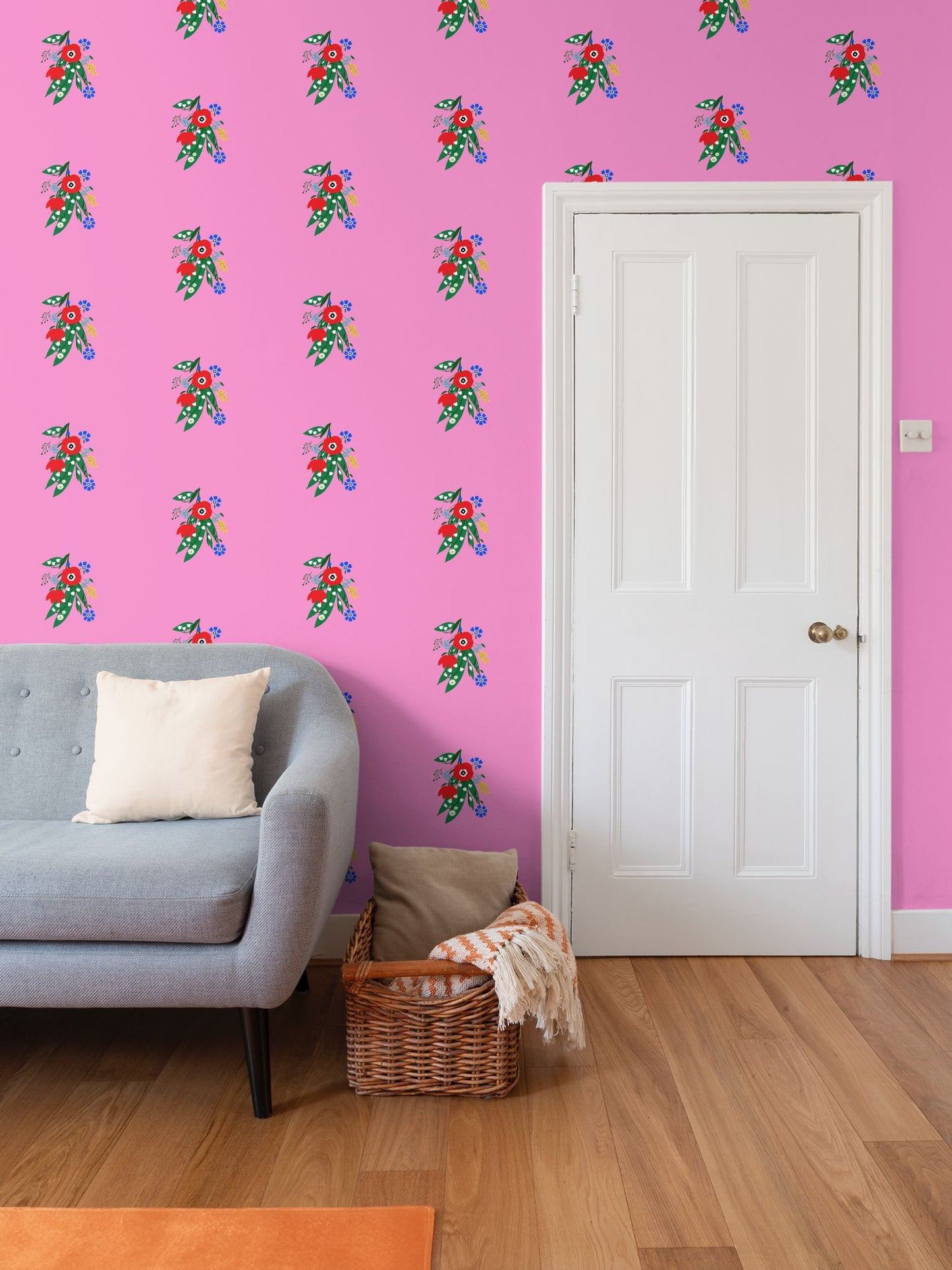 Posy Riot - Poppy Ardevora - Signature Wallpaper - Pink Pop