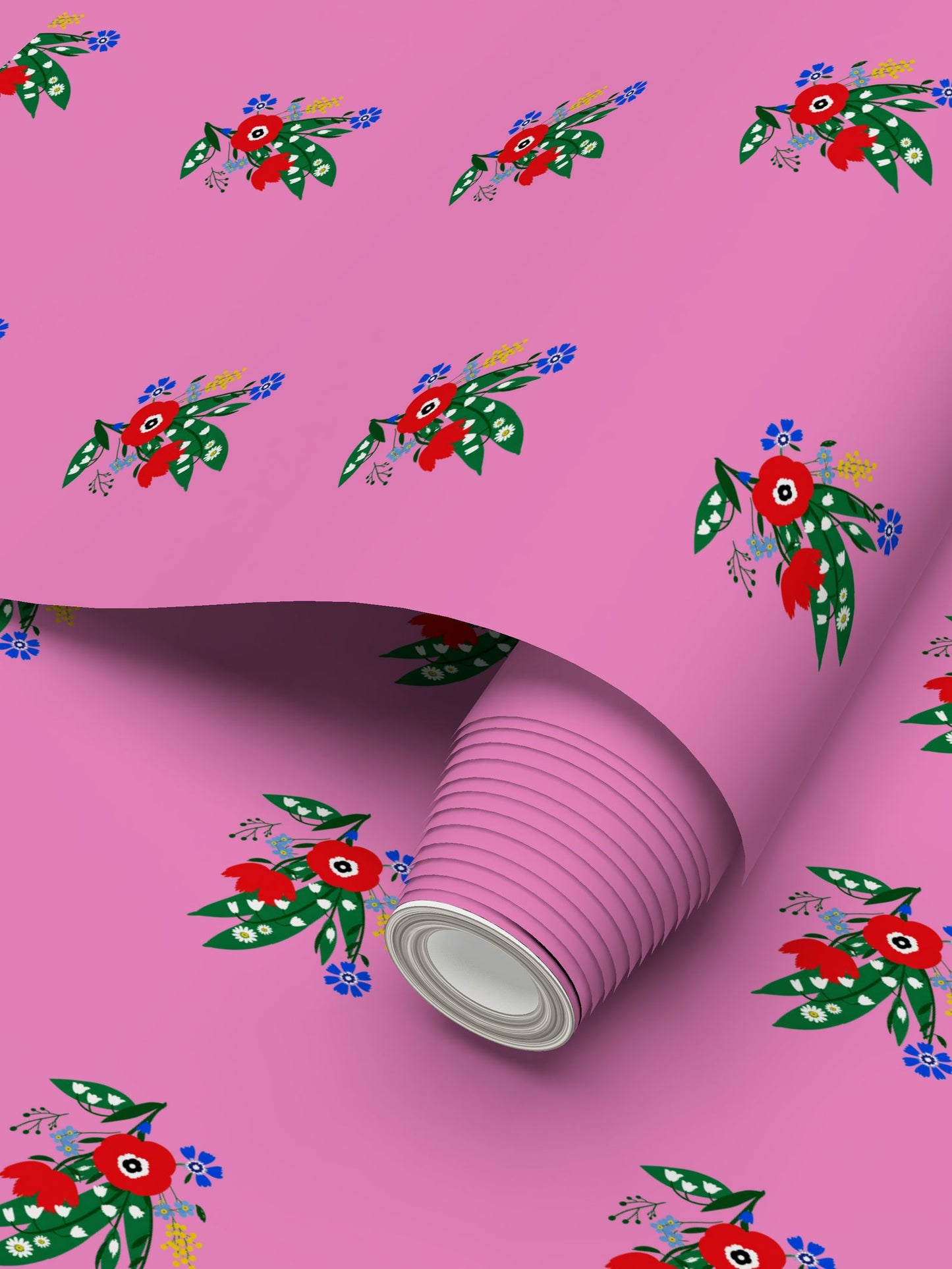 Posy Riot - Poppy Ardevora - Signature Wallpaper - Pink Pop