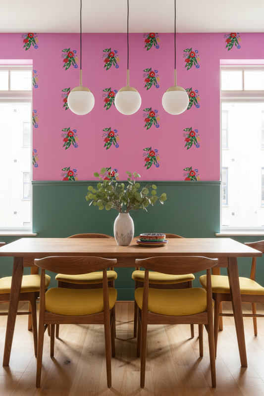 Posy Riot - Poppy Ardevora - Signature Wallpaper - Pink Pop