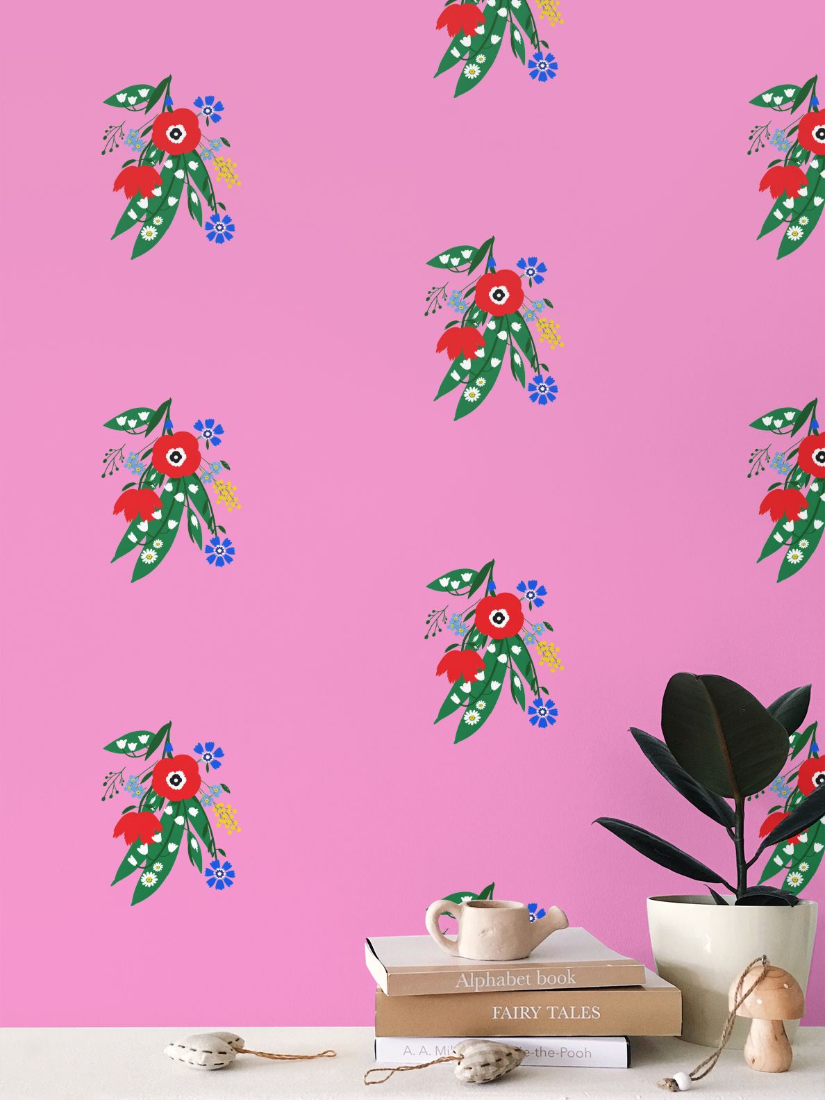 Posy Riot - Poppy Ardevora - Signature Wallpaper - Pink Pop