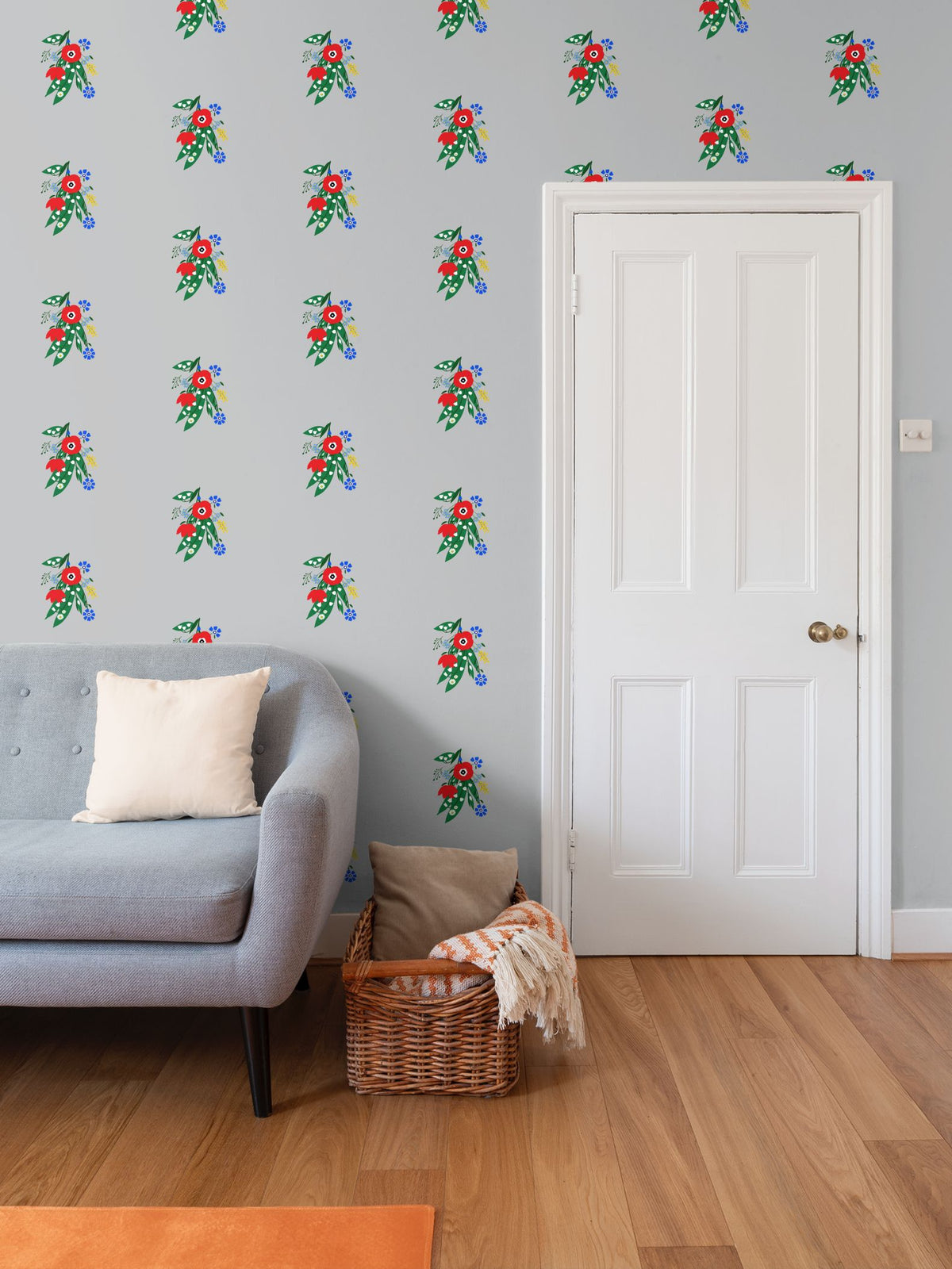 Posy Riot - Poppy Ardevora- Signature Wallpaper - Smoke