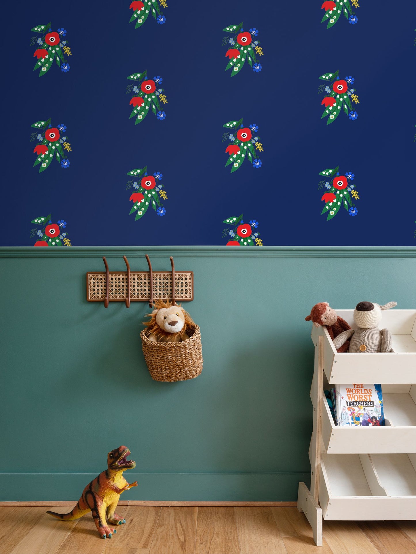 Posy Riot - Poppy Ardevora - Signature Wallpaper - Indigo