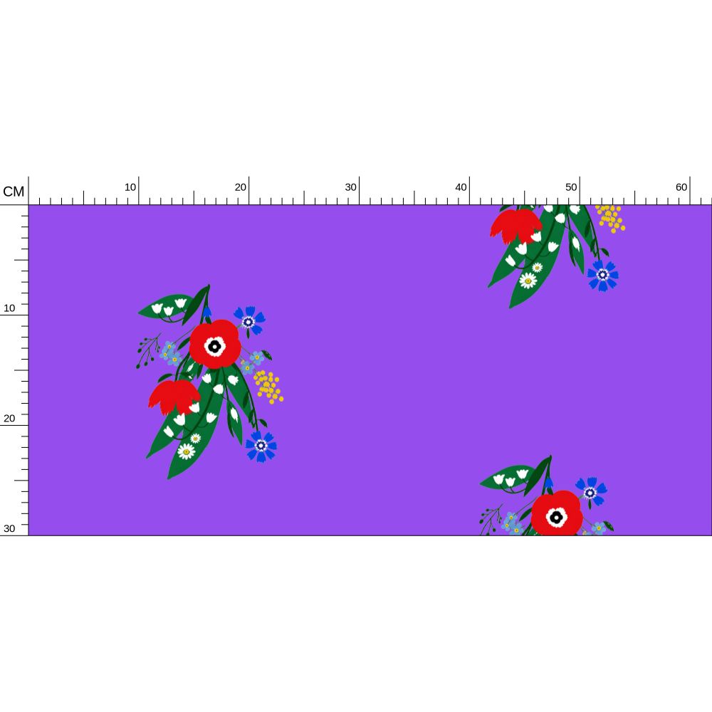 Posy Riot - Poppy Ardevora - Signature Wallpaper - Ultraviolet