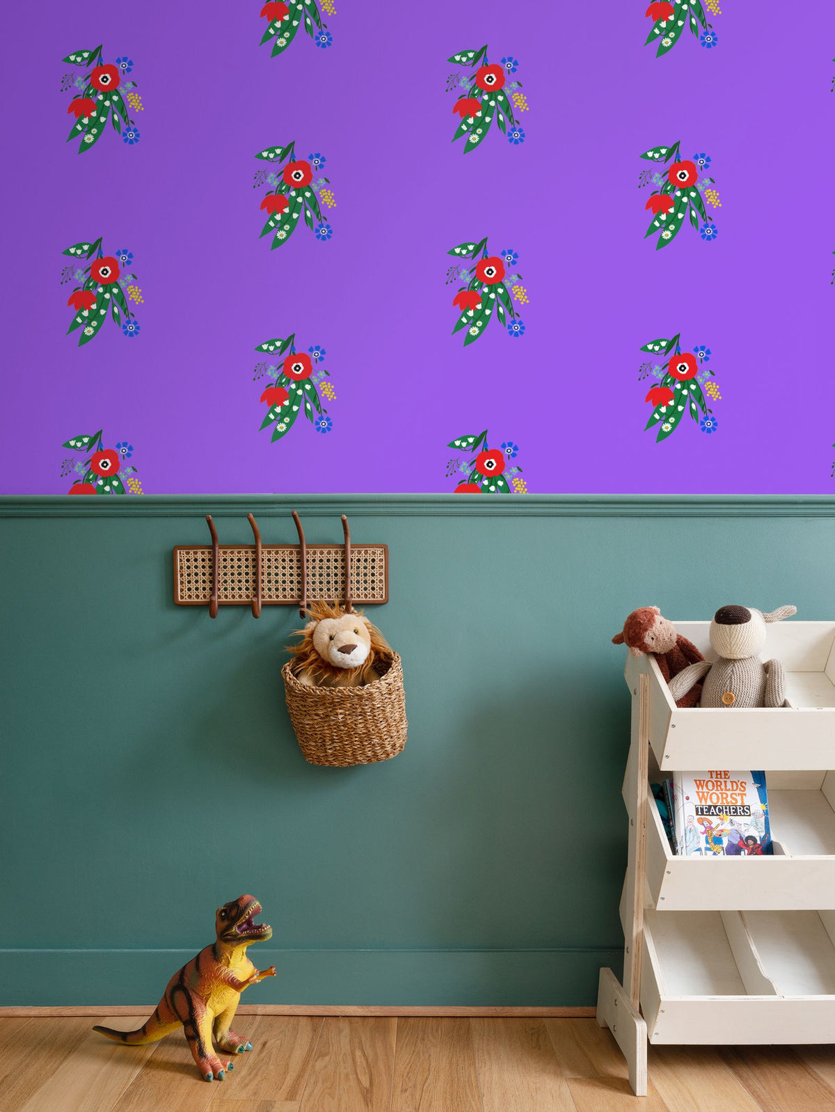 Posy Riot - Poppy Ardevora - Signature Wallpaper - Ultraviolet