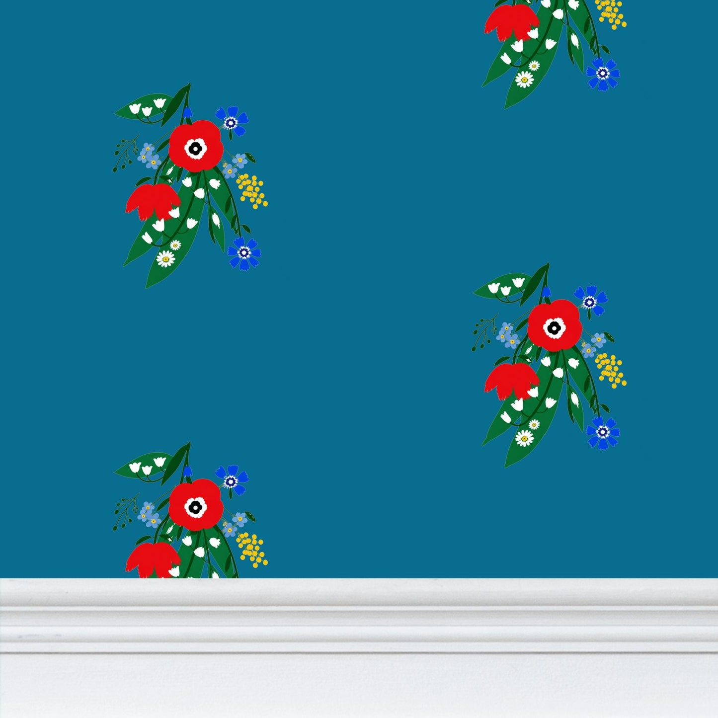 Posy Riot - Poppy Ardevora  - Signature Wallpaper - Mineral