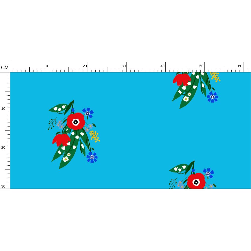 Posy Riot - Poppy Ardevora - Signature Wallpaper - Ocean Pop