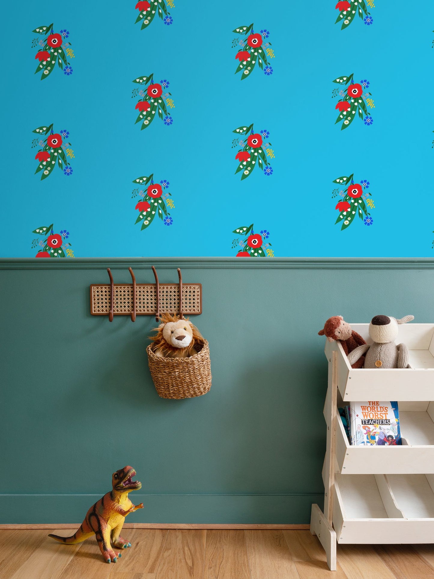 Posy Riot - Poppy Ardevora - Signature Wallpaper - Ocean Pop