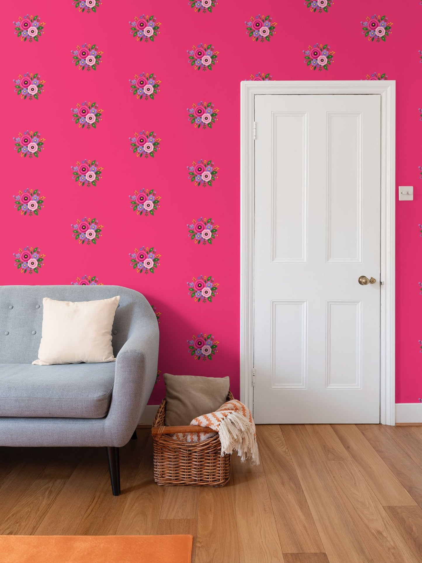 Posy Riot - Rose Eleanor- Signature Wallpaper - Peony