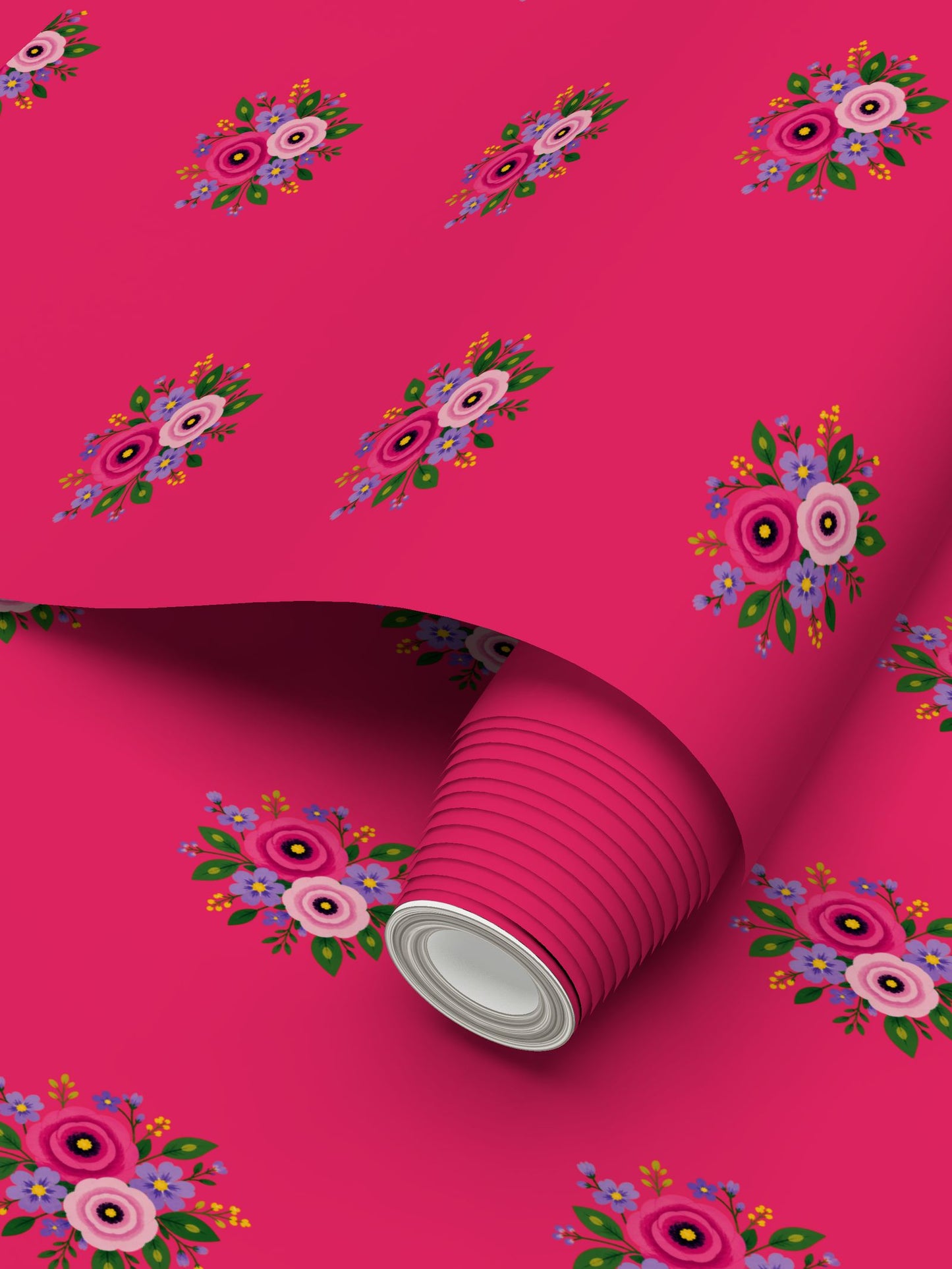 Posy Riot - Rose Eleanor- Signature Wallpaper - Peony