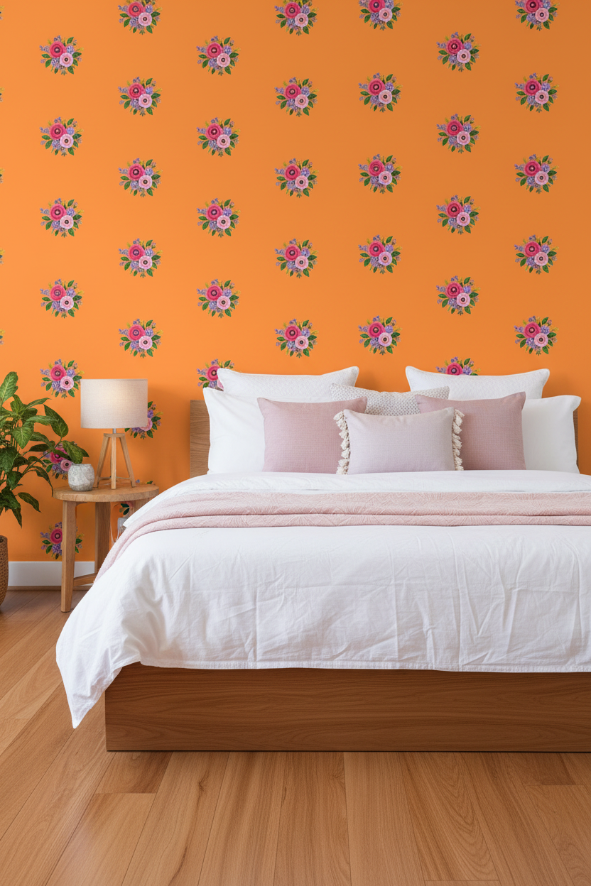 Posy Riot - Rose Eleanor - Signature Wallpaper - Marmalade