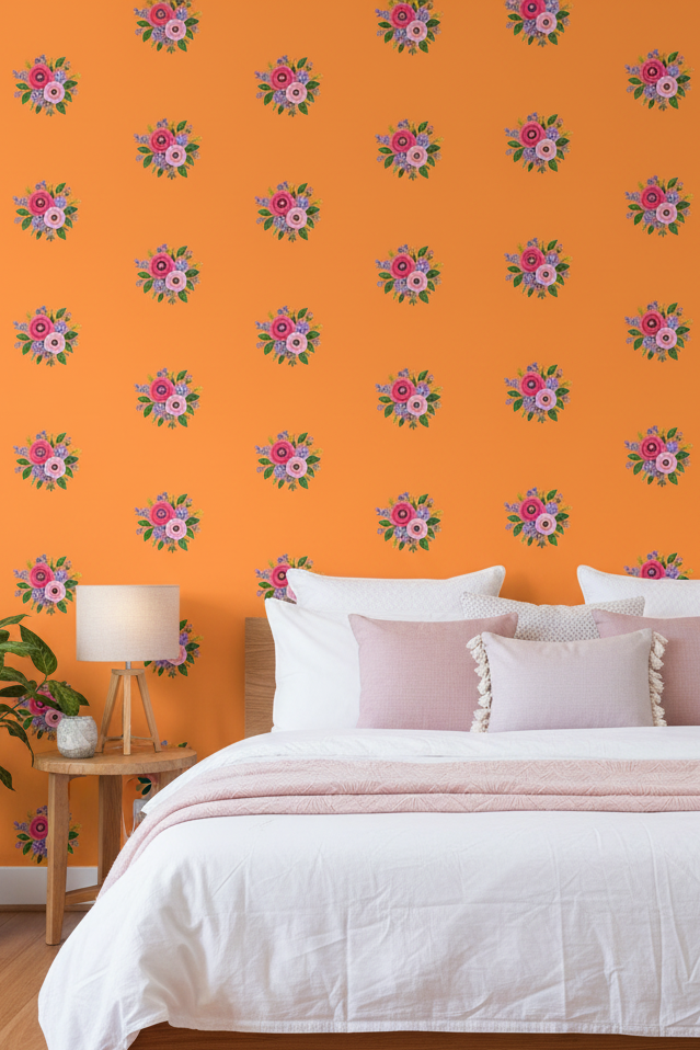 Posy Riot - Rose Eleanor - Signature Wallpaper - Marmalade