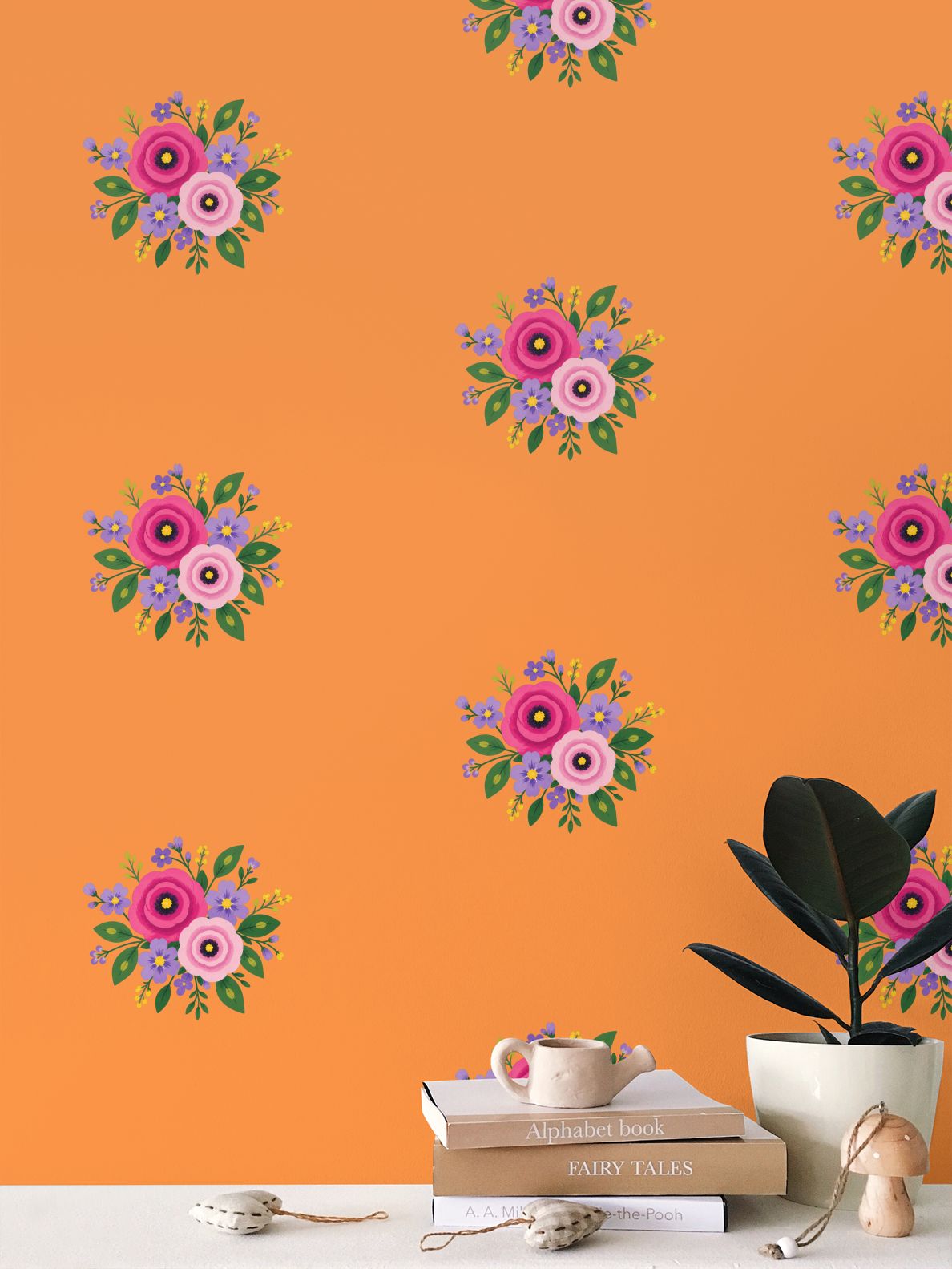 Posy Riot - Rose Eleanor - Signature Wallpaper - Marmalade