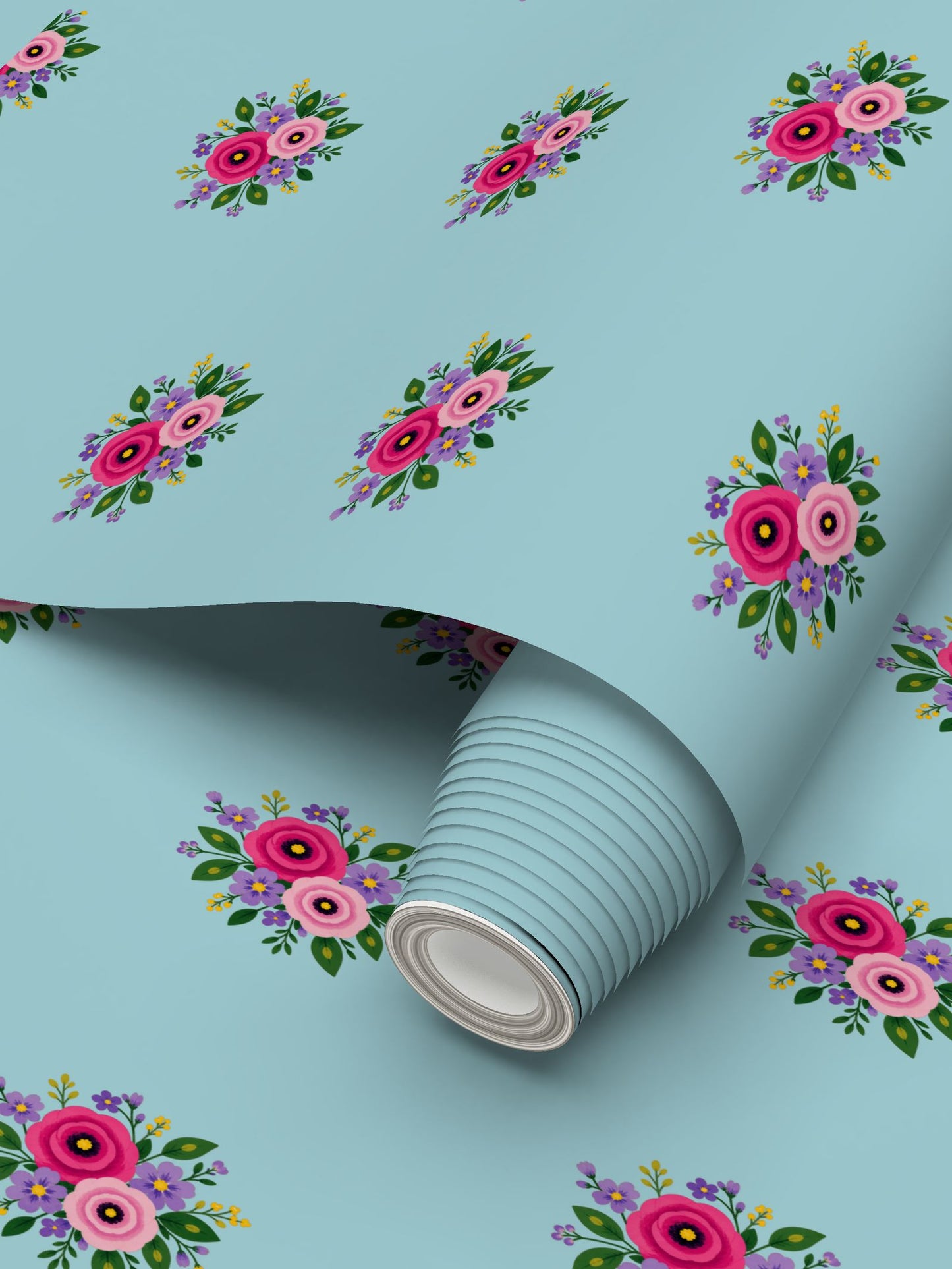 Posy Riot - Rose Eleanor - Signature Wallpaper - Opal
