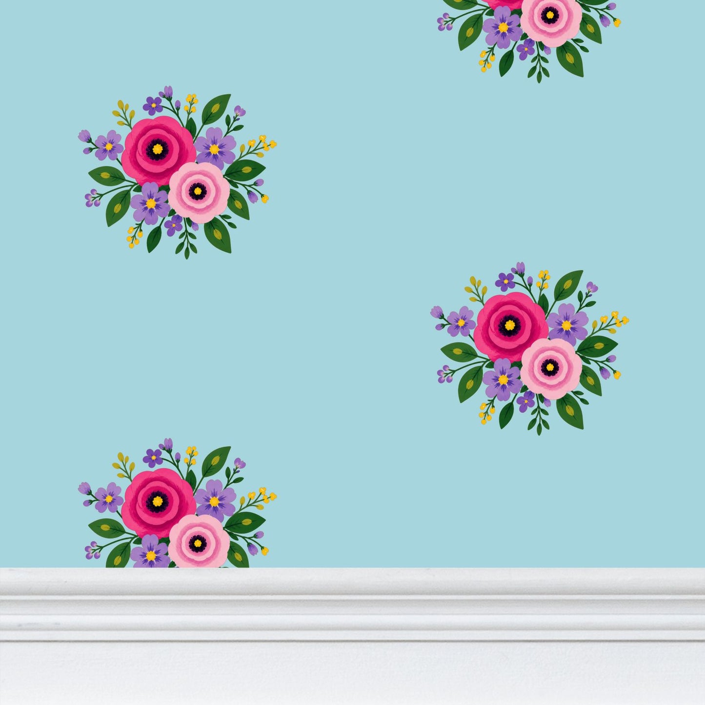 Posy Riot - Rose Eleanor - Signature Wallpaper - Opal