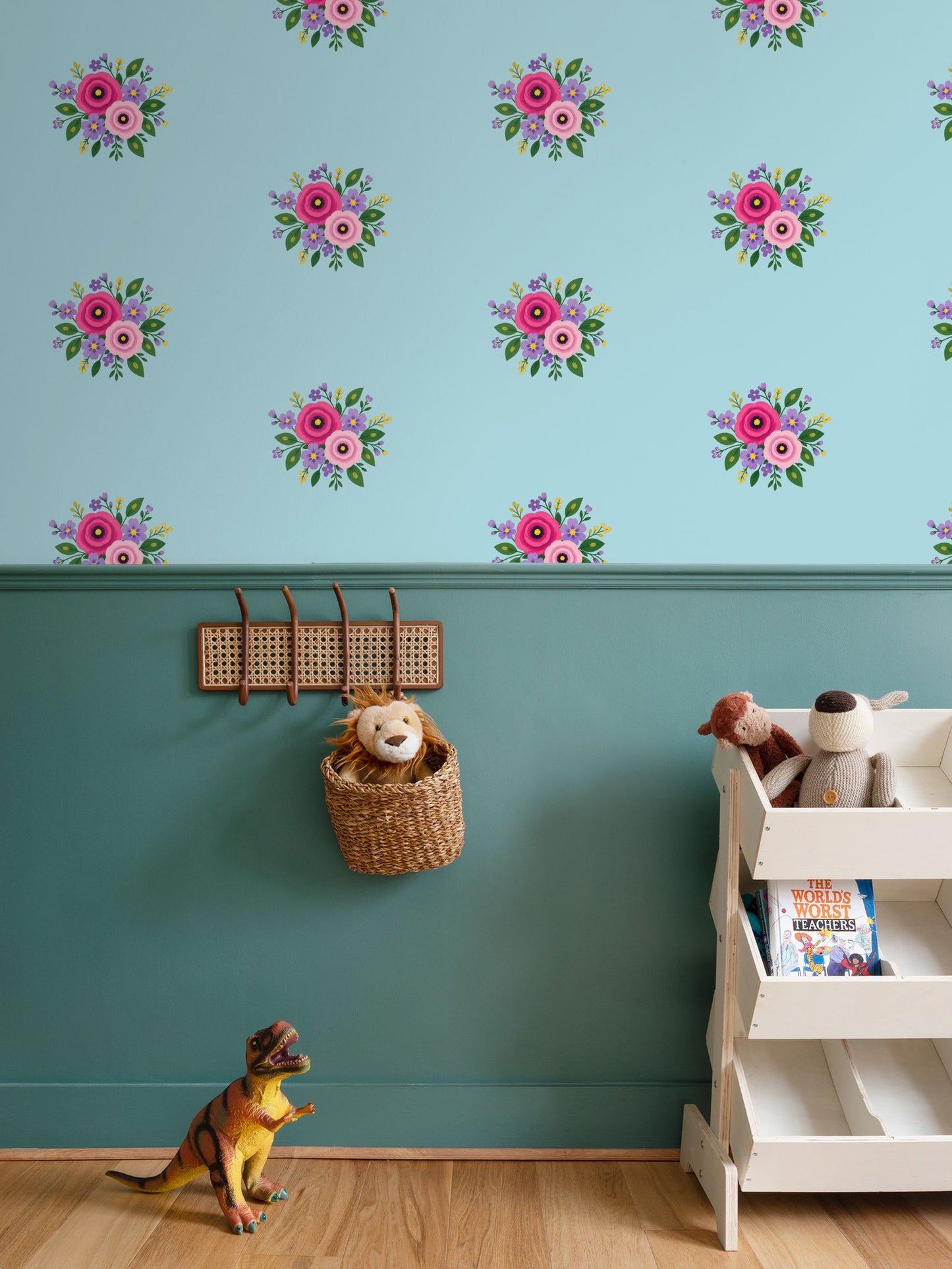 Posy Riot - Rose Eleanor - Signature Wallpaper - Opal