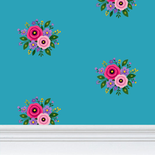 Posy Riot - Rose Eleanor - Signature Wallpaper - Dusk