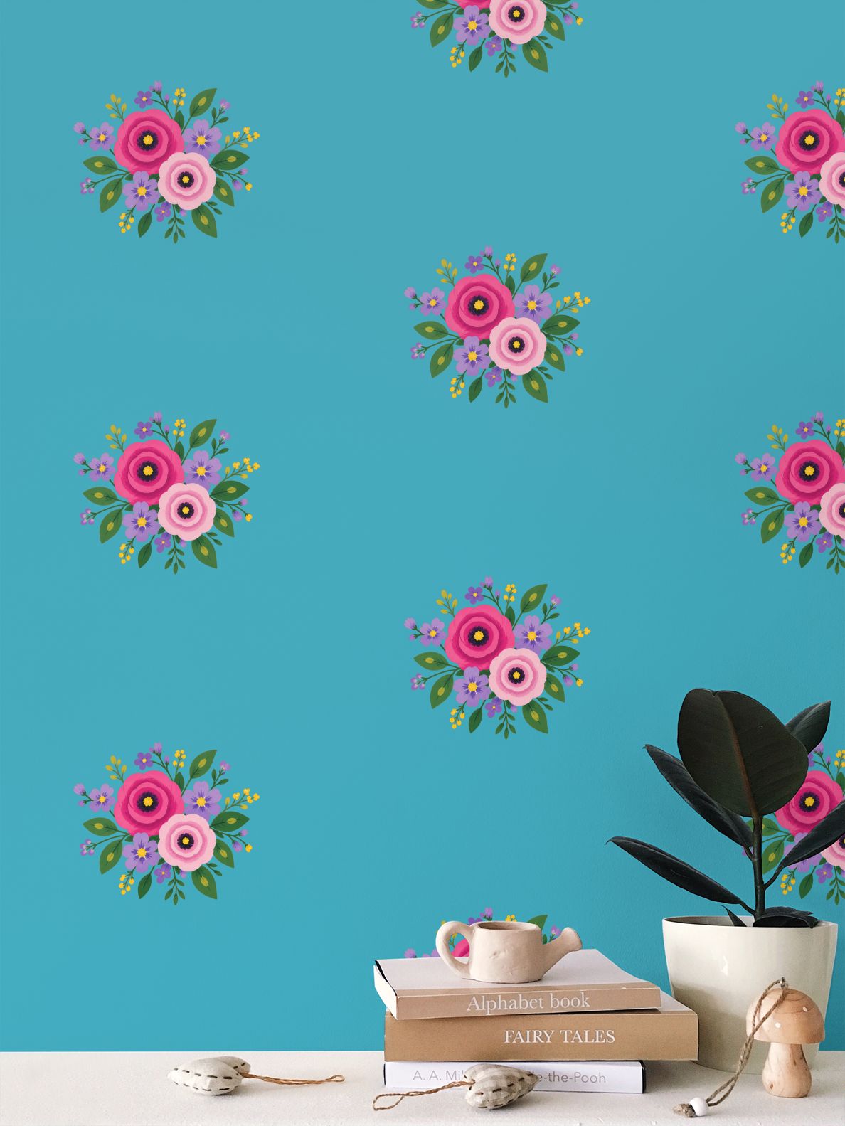 Posy Riot - Rose Eleanor - Signature Wallpaper - Dusk