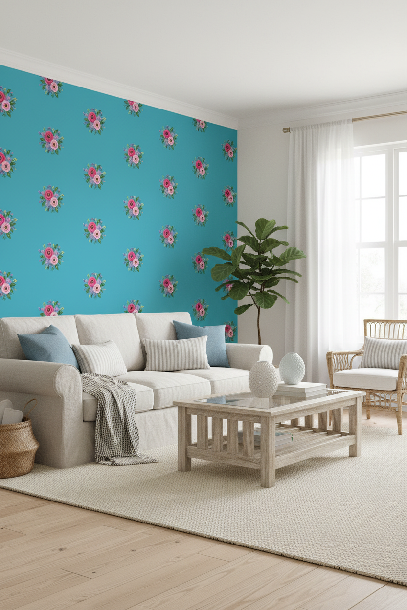Posy Riot - Rose Eleanor - Signature Wallpaper - Dusk