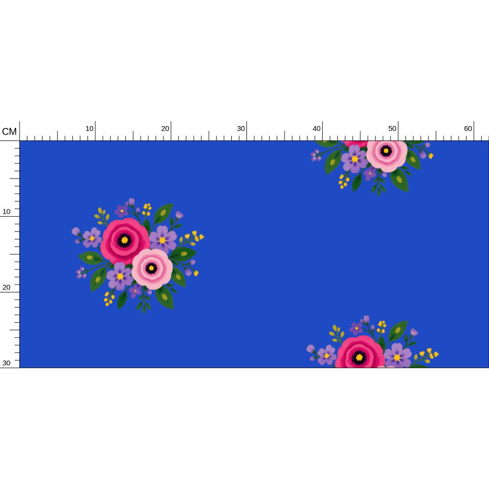 Posy Riot - Rose Eleanor - Signature Wallpaper - Sapphire