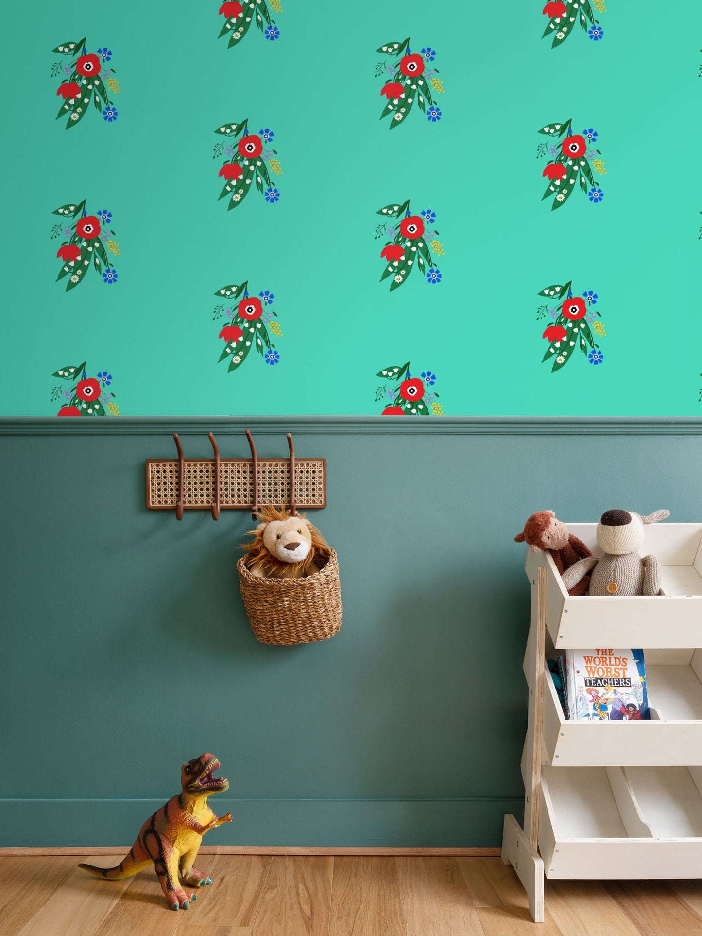 Posy Riot - Poppy Ardevora - Signature Wallpaper - Hero Green