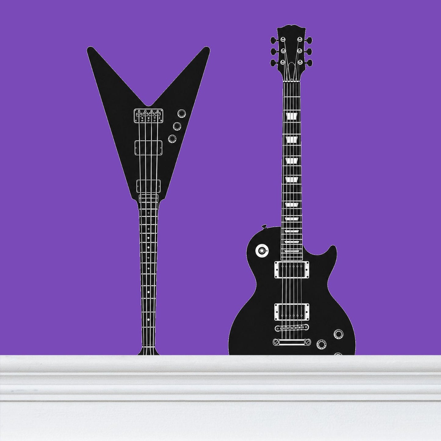 Rebel Riot - Guitar - Statement Wallpaper - Purple
